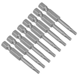 sourcing map 8 Pcs H3 Magnetic Hex Head Screwdriver Bits, 1/4 Inch Hex Shank 2-inch Length S2 Power Tools