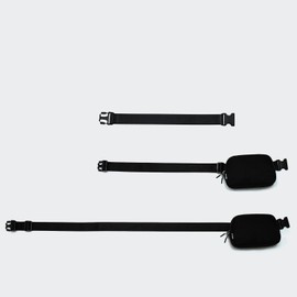 𝗙𝗟𝗬𝗢𝗢𝗞 Unisex Mini 𝗕𝗲𝗹𝘁 𝗕𝗮𝗴 and Extender Strap, Adjustable Strap Nylon Cross Body Sling Bag for Workout, Running, Traveling, Hiking. (Black)