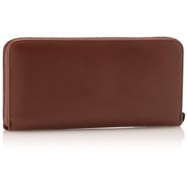 Madijack Soup No.76212 Calf Zipper Long Wallet, Men's, Women's, Large Capacity, Thin, Slim, Cowhide Leather, Genuine Leather, Braun