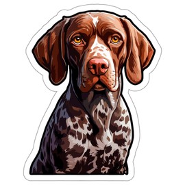 German Shorthaired Pointer Sticker Decal Vinyl Small Waterproof for Water Bottle Mug Passport Book Scrapbook Notebook Laptop Tumbler Skateboard Computer Phone Size Funny Gift Car Stickers ID44990
