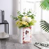 PORPAN Ceramic Book Vase for Flowers, Book Flower Vases White,