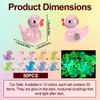 50pcs Mini Resin Duck Fridge Magnets, Luminous Magnetic Tiny Duck