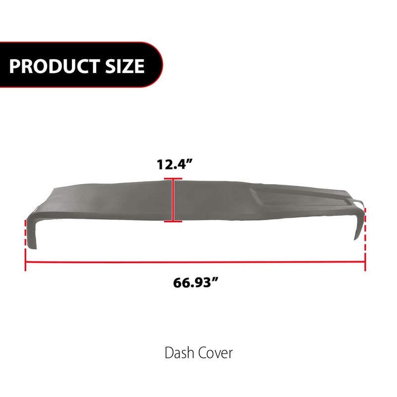 G-PLUS Dashboard Molded Dash Cover Grey Compatible with 2002 2003