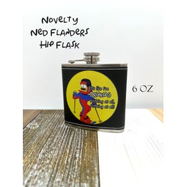 Funny 6oz Flask - Ned Flanders - Nothing at All Simpsons Flask - Gag Gift - Simpsons Gifts - Funny Cup - Funny Flask - Hip Flask - Gifts for dad