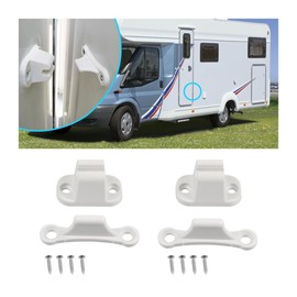 Adunsiaoto 2 x Caravan Door Holder Motorhome Accessories for or Caravan Door Holder Door Stopper Movable Clipon Caravan Door Limiter Door Lock Caravan Door Holder Plastic Accessories