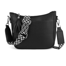 URAQT Women's Shoulder Bag, Small Handbag, Women's Crossbody Bag, Two Straps, Adjustable, Removable Shoulder Strap, Suitable for Travel Shopping Park, black