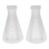 Nvanvmm Laboratory Graduated Plastic Conical Flask, Measurable, Thick Wall, Two