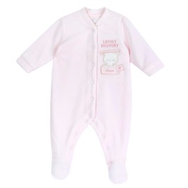 Chicco Baby Girls Chenille Front Opening Bottone Jumpsuit, Red (5)1m