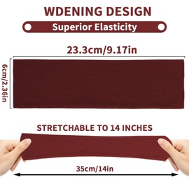 Headbands for Women, 8 Pcs Non-Slip Workout Sports Hair Band, Soft Absorb Sweat Yoga Head Band, Elastic Hair Wrap for Travel, Running