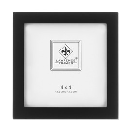 Lawrence Frames Standard Wood Picture Frame, 4x4, Black