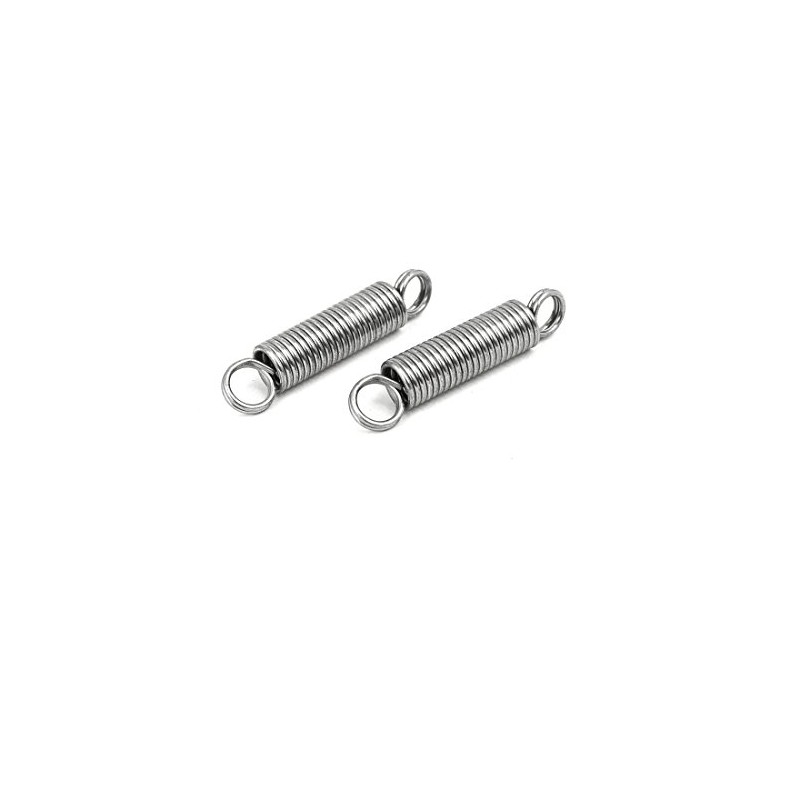 sourcingmap 0.8mmx6mmx30mm 304 Stainless Steel Tension Springs Silver Tone 10pcs