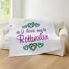 CafePress Love My Rottweiler Throw Blanket Super Soft Fleece Plush