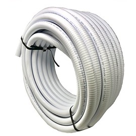 Sealproof 2" Dia Flexible PVC Pipe, Pool and Spa Hose, Schedule 40 Tubing, Made In USA, 2-Inch, 25 FT, White