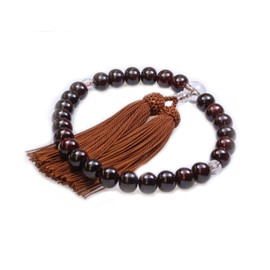 Nakago, Founded in 1888, Kyoto Prayer Beads, Rosewood, 27 Balls, P Tailored, with Silk Head and Prayer Beads Bag Included (For Men that Can Be Used in All Sects)