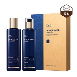 Dr.G Black Snail Basic 2-Piece Set (Toner 150ml, Emulsion 150ml) (Increased) Red Blemish Cool Collagen Elasticity Mask / 닥터지 블랙 스네일 베이직 2종 세트 (토너150ml, 에멀전150ml) (증)레드 블레미쉬 쿨 콜라겐 탄력 마스크