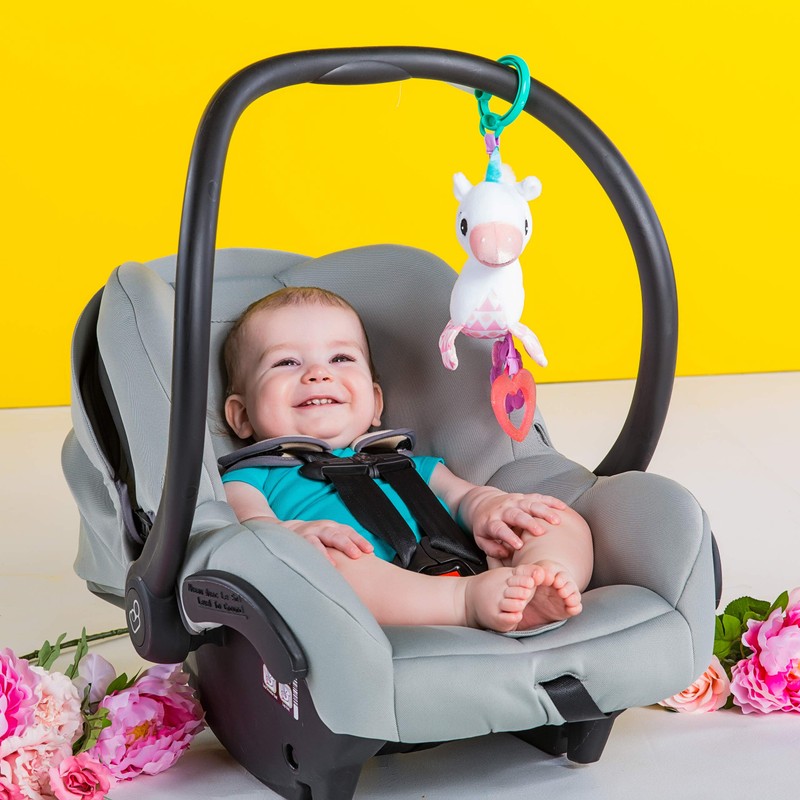 Bright Starts Unicorn Sparkle & Shine Plush Take-Along Stroller or