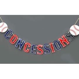 Baseball Concessions Banner - Baseball Birthday Banner ââ'¬â€œ Sports Banner - Baseball Baby Shower - Baseball Happy Birthday Banner - Baseball Pennant Banner