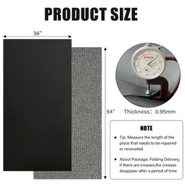 Faux Leather Fabric, 54"x36" Thick Durable Synthetic Upholstery Leather Vinyl, Soft Smooth Waterproof, Durable,Replacement Renovate for Wallets, DIY Projects, Furniture, Car Seats 1 Yard-Black