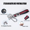 COREION Universal Leather Car Keychain,Unisex car keychain,Car key fob accessories,Carabiner