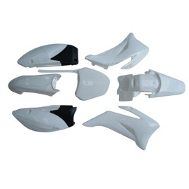 TDPRO Plastic Fender Fairing Kit for TTR-R110E Pit Dirt Bike (White)