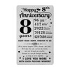 Richesele Happy 8 Year Wedding Anniversary Wallet Card - 8th