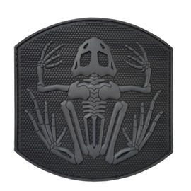 PVC Patch Frogman Bone Frog Seals DEVGRU Compatible with Velcro Patches for Backpacks, Tactical Patches, Molle Accessories, Military Patches, Backpack Patches, Patches for Hats (Blackout Subdued)