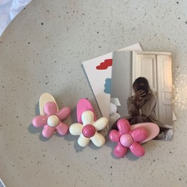 DIY Hairpin Making Materials / Hair Accessory Components cd89 Free Size/2875-2-Cheese Light Pink Flower Hairpin 200ea