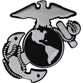 U.S. Marine Corps Eagle Globe and Anchor Chrome Auto Emblem