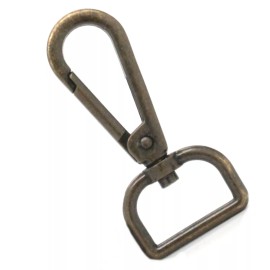 Stecksstore Swivel Leash Clip Lobster Claw Antique Brass Plate 3/4" 1171-09