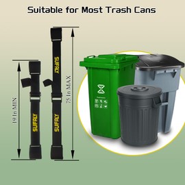 Trash Can Locks with Self-Locking Buckle – Heavy Duty Adjustable Bear Proof Lid Straps for 28-96 Gallon Bins, Animal-Proof Garbage Can Lock for Raccoons, Squirrels, Wildlife (1)