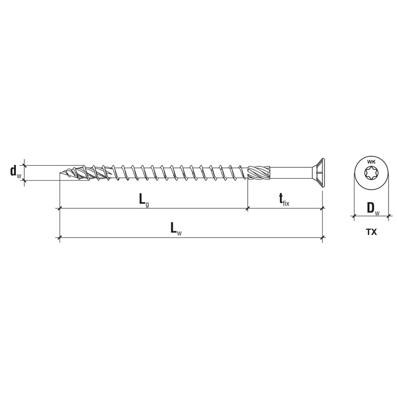 Klimas Wood Screws, Torx Chipboard Screws, Countersunk Screws, Patio Screws,