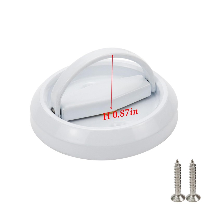 FarBoat 2pcs Round Embeded Hidden Concealed Handles Recessed Flush Pulls