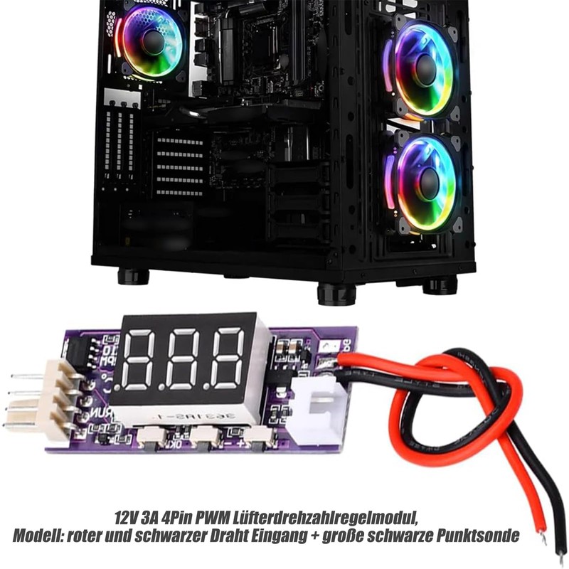 GERUI PWM Fan Speed Control Module, DC 12 V 3