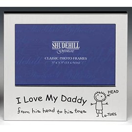 Shudehill I Love My Daddy Gift Photo Frame Christmas Fathers Day Birthday Occasion Present, Silver, Size 5" x 3.5"