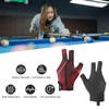 PATIKIL 3 Finger Pool Glove Left Hand, 2 Pcs Billiard