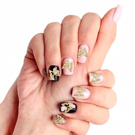 HawZeerLy 100PCS 3D Butterfly Nail Charms 3D Alloy Butterfly Nail Charms 3D Butterfly for Nails Decoration Supplies for DIY Manicure Girls Women