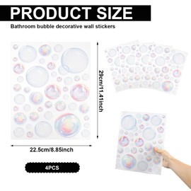 ZJIVQO Bubble Wall Decal Stickers DIY Bubbles Wall Decal Bath Panel Stickers Under The Sea Birthday Party Decor Colour Bubble Ocean Background Water Soap for Bath Decor