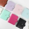 A7 Planner Binder Macaron Black PU Leather Notebook Binders Snap