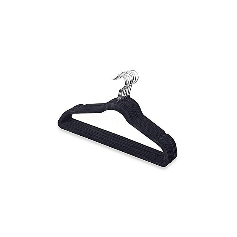 Only Hangers "Petite Size Black Velvet Suit Hangers - 10