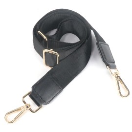 Durable Adjustable Wide Shoulder ,Strap for Ladies Fashionable Chain Strap Accessory for Bags DIY Bag Accessories/color: Black
