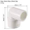 TOP-VIGOR 5Pcs 25mm Slip x 20mm Slip 90 Degree PVC