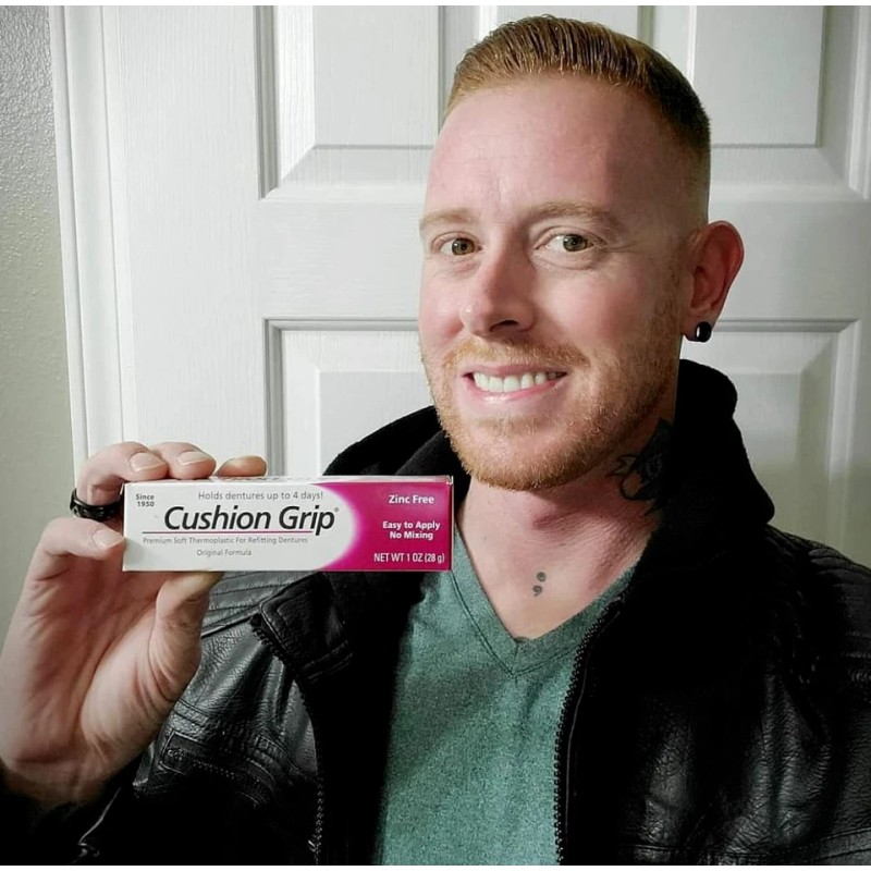 Cushion Grip Thermoplastic Denture Adhesive 1 Oz - 100% Waterproof