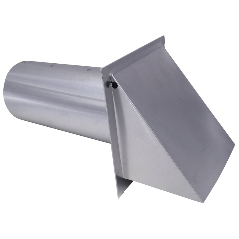 5 Inch Wall Vent Cap - Aluminum with Damper &