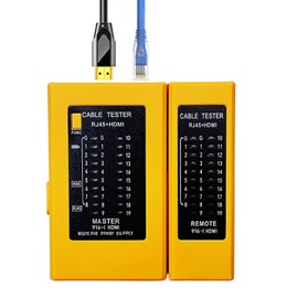 2 in 1 Network Cable Tester and HDMI Cable Tester Tool Portable High Definition Multimedia Interface RJ45/cat5 cat5e cat6 cat6a UTP Ethernet LAN Wire Continuity Checker