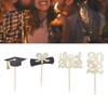 9Sets 2022 Graduation Cupcake Toppers Glitter Alphabet Numbers Diploma Bachelor