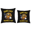 Sun's Out Trowels Out Gardening Humor Throw Pillow
