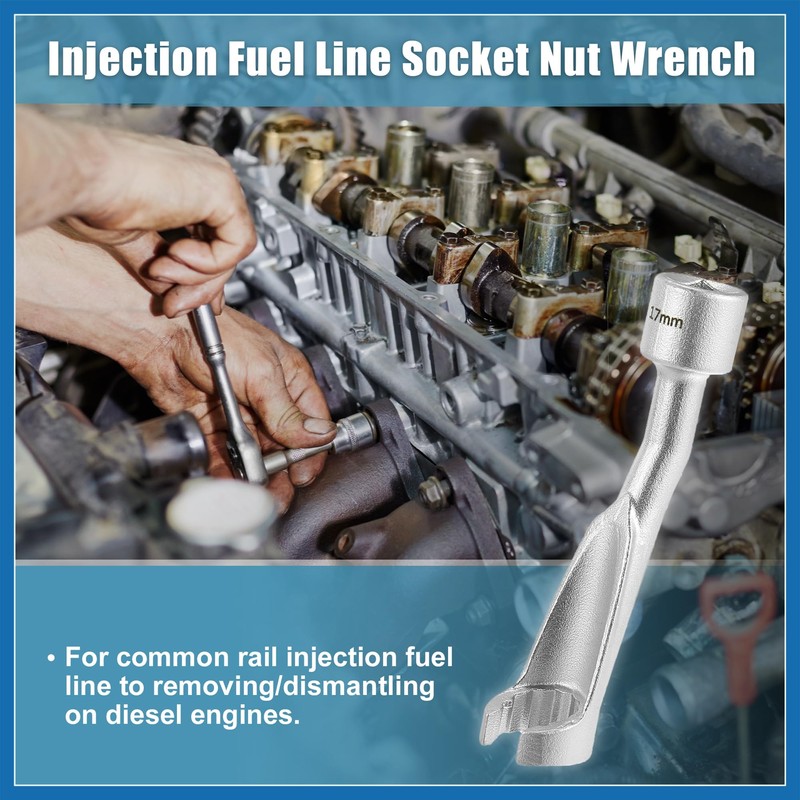 A ABSOPRO 17mm 12 Pt Common Rail Injection Fuel Line