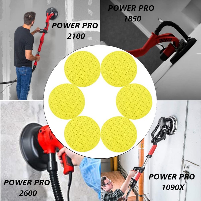POWER PRO 2100 - Perforated Drywall Sanding Abrasive Discs 9-Inch/225mm