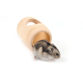 ANCLLO Natural Wood Hamster Tunnel for Syrian Hamsters, Mice, Rats or Other Small Animals