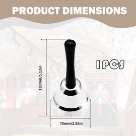 Hand bell, table bell, table bell, small, hand bell, reception bell, table bell, stainless steel hand bell, service bell for hotel counters, church, restaurant, school, reception